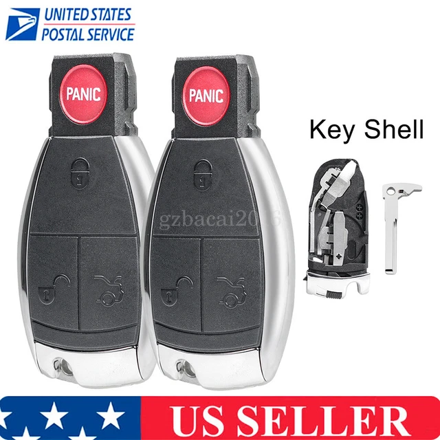 2 Smart Remote Key Shell Case Fob 4 Button for Mercedes-Benz E C R CL GL SLK