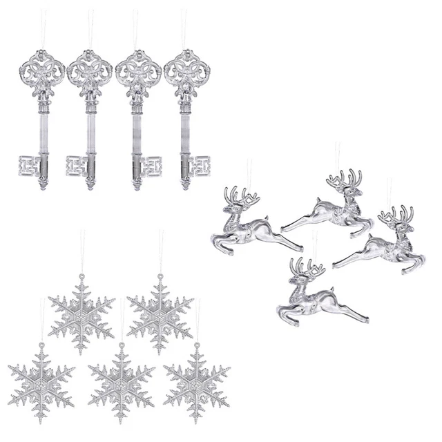 Acrylic Transparent Snowflake Pendant Christmas Pendent Decorate Delicate