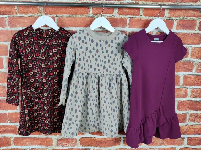 Girls Bundle Age 5-6 Years Next Zara Blue Zoo Dress Set Floral Leopard 116Cm