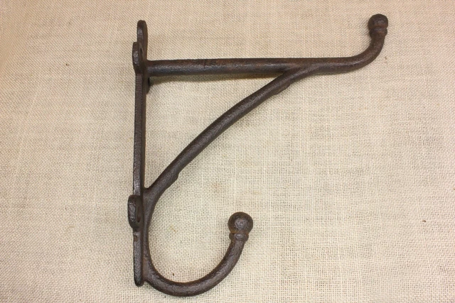 Old Harness Hook Coat Tack Vintage 1800’S Barn Find Cast Iron Large 11” Size