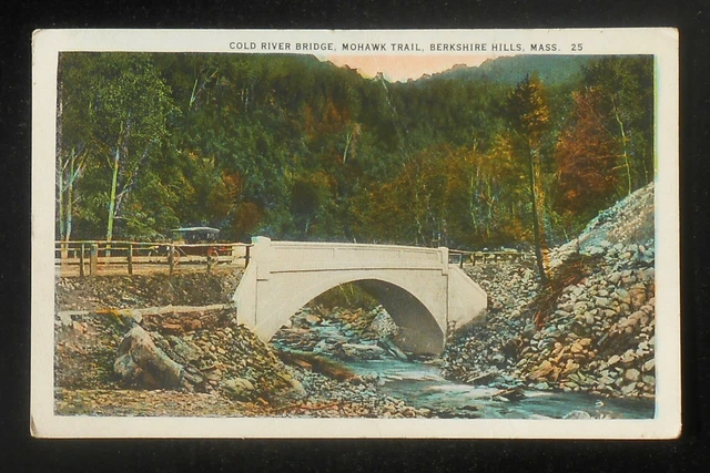 1920S COLD RIVER Bridge Mohawk Trail Antique Car Florida Drury MA