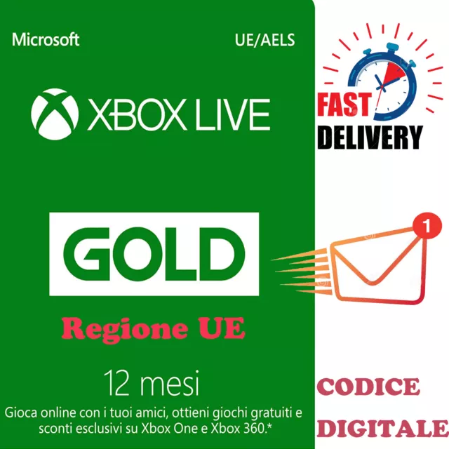 Abbonamento Xbox Live Gold - 12 Mesi Xbox Live Codice Digital download - IT