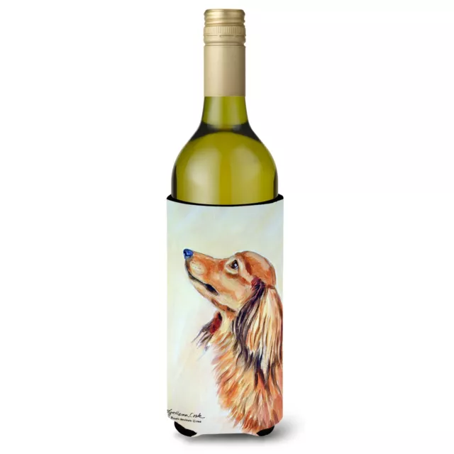 Long Haired Red Dachshund Wine Bottle Beverage Insulator Beverage Insulator H...