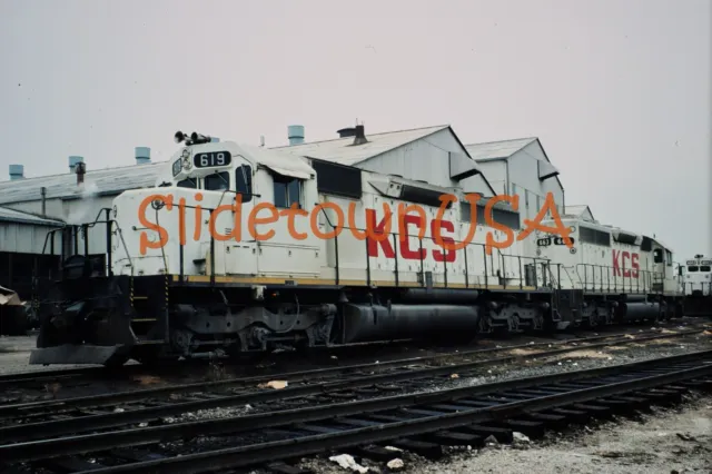 Vtg 1975 Train Slide 619 KCS Kansas City Southern Engine Shreveport LA X2R061