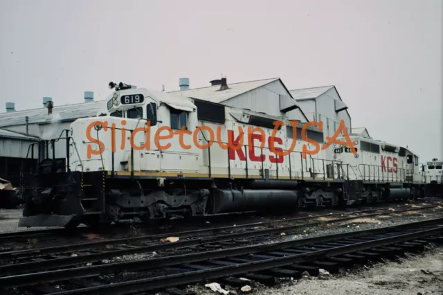 Vtg 1975 Train Slide 619 KCS Kansas City Southern Engine Shreveport LA X2R061