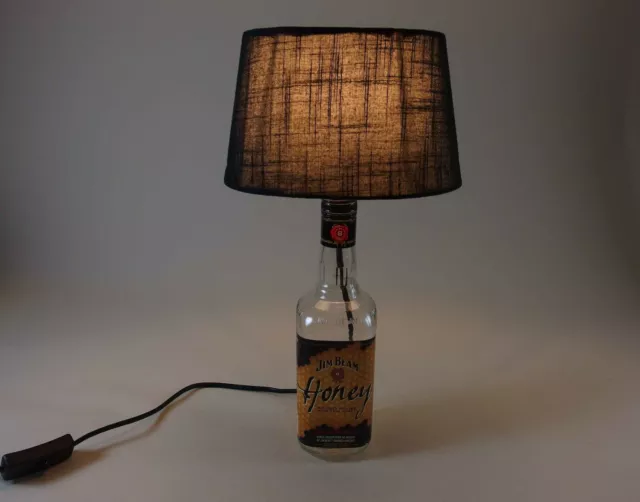 Jim Beam Honey - Flaschenlampe Tischlampe LED 220V mit Schalter ORIGINELL S1h