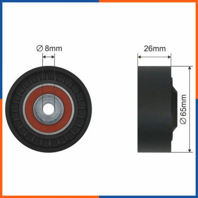 Galet tendeur de courroie d'accessoire pour AUDI | 059903341F, FI13720, 10667