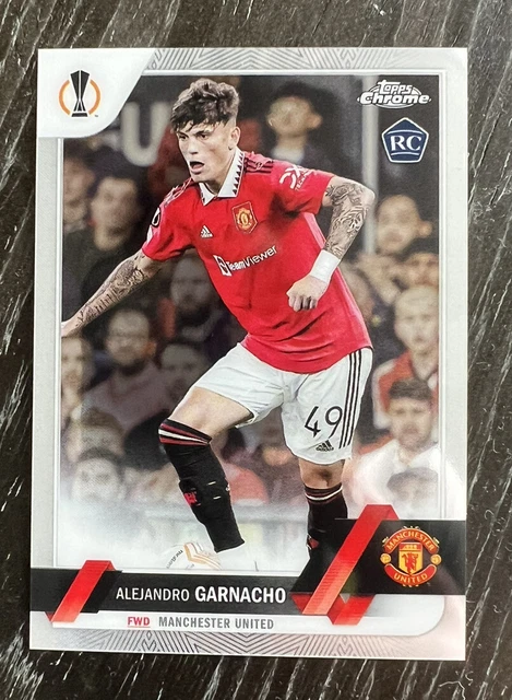 2022-23 TOPPS CHROME UCC Alejandro Garnacho RC scintillement vert /399