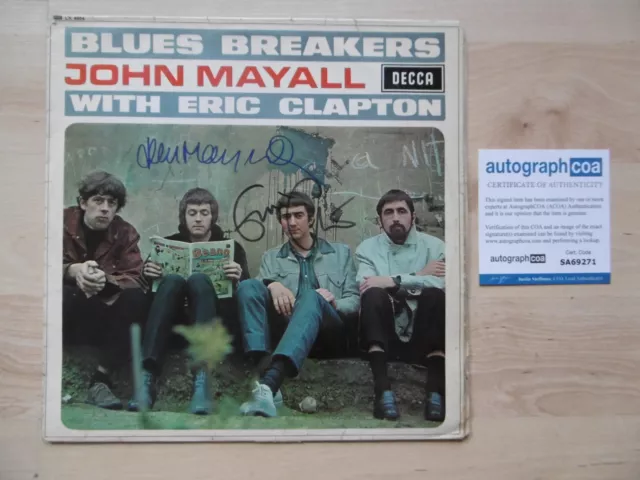 John Mayall & Eric Clapton Original Autogramme signed LP-Cover Vinyl ACOA