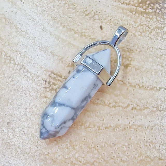 Natural Quartz Chakra Crystal Healing Point Cut Gemstone Pendant Reiki Necklace