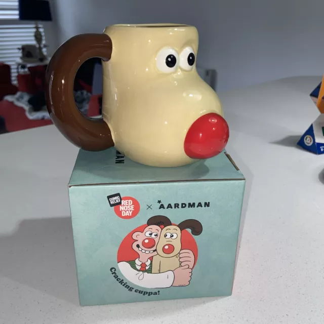 Wallace And Gromit Red Nose Comic Relief Limited Edition Mug New