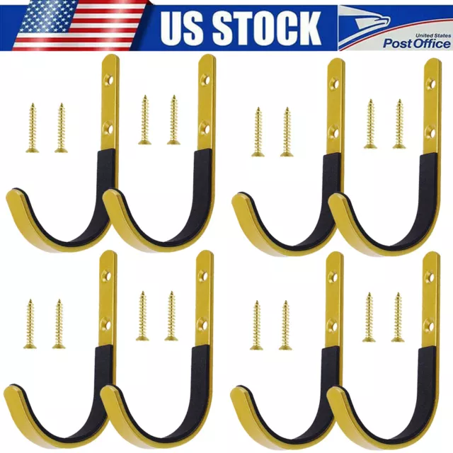 6Pairs Gun Racks Rifle Shotgun Hangers Hooks Archery Bow Storage Rack Wall-Mount