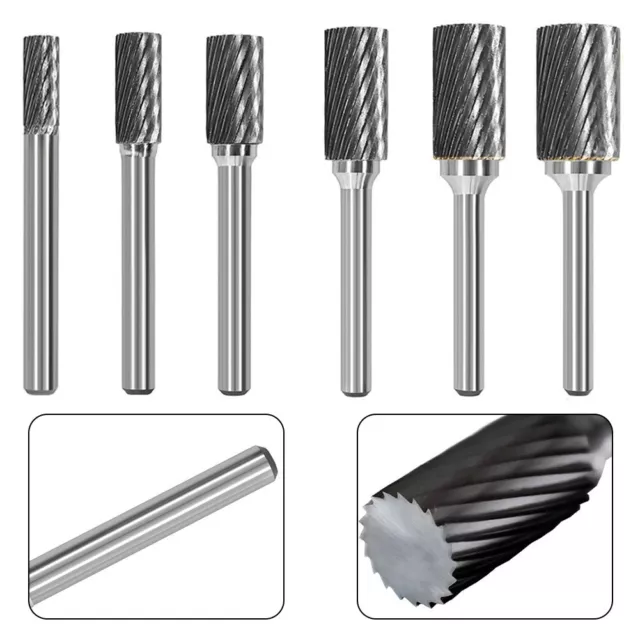 Carbide Rotary Tool 6/8/10/12/14/16mm Cutter Head Cylindrical Machinery Parts