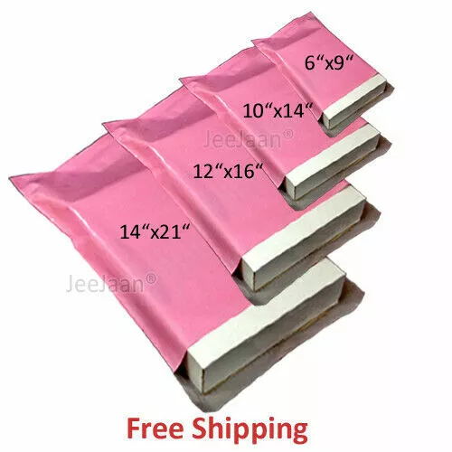 Strong Pink Coloured Postal Bags Plastic Postage Bags Poly Mailing Bags Cheapest
