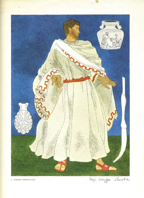 Greek Physician Print Warja Honegger Lavater Medical Costume History