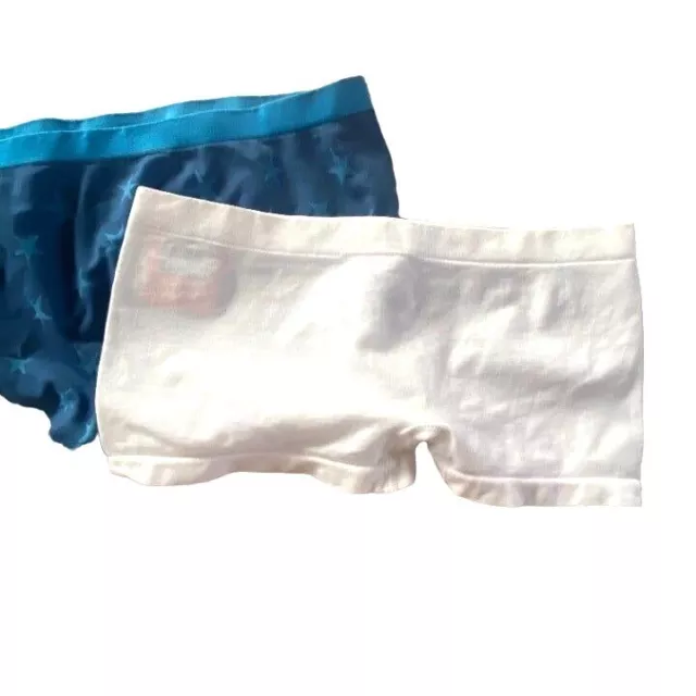 Maidenform girls two pair underwear lot-blue/white-size 10/12-NWT