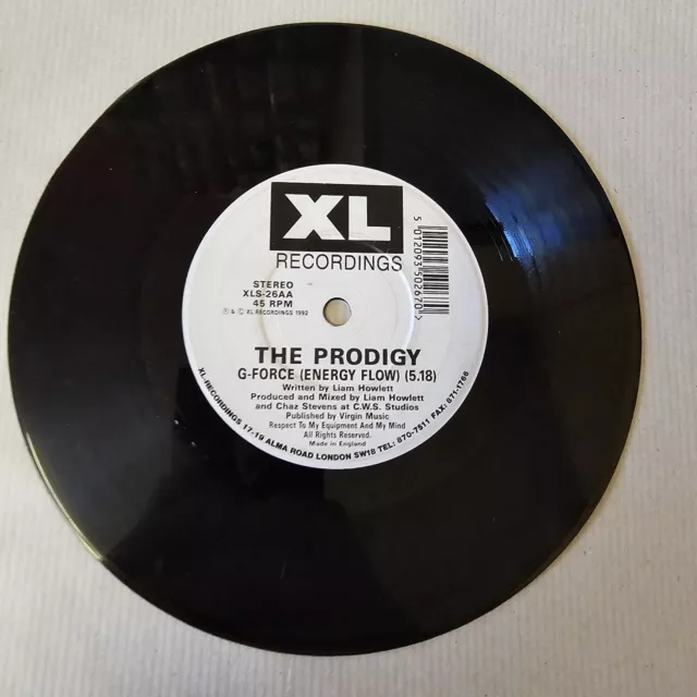 The Prodigy Everybody In The Place 7" preowned Single GC XL Recordings 1992