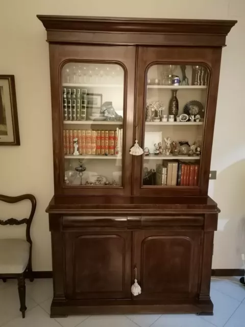 Credenza doppio corpo in mogano