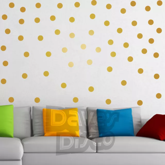 POLKA DOTS set pack of 50 wall art stickers decal dot spots window sticker decal