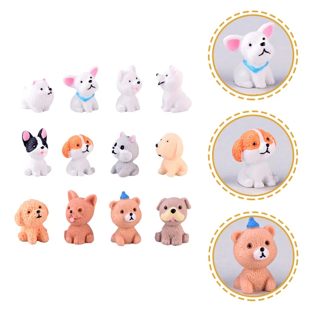 12 pz statuette mini cucciolo cane set di giochi miniatura sculture arredamento casa