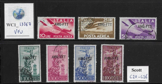 WC1_13367. ITALY: TRIESTE FTT. 1949-52 DEMOCRATICA cplt set. Scott C20-C26. Used