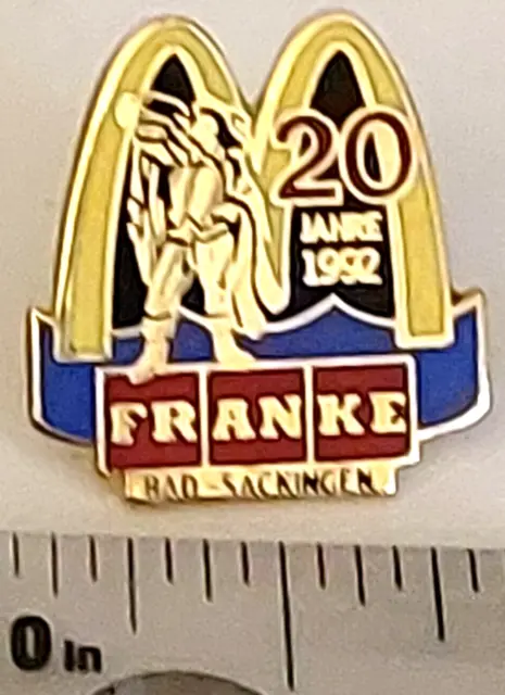 McDonald's 20 JANRE 1992 FRANKE Bad Sackincek Lapel Pin (031923)