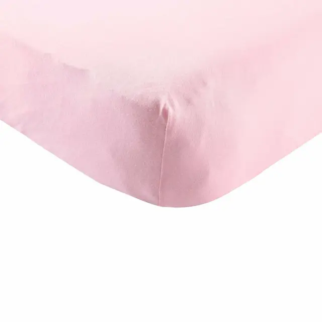 Organic Cotton Fitted Crib Sheet, Pink  by Touched by Nature