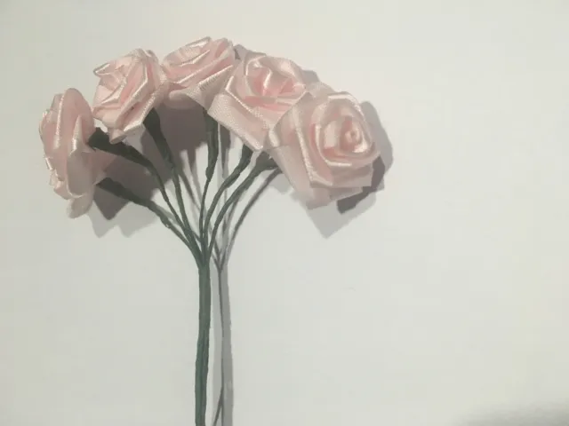 bouquet de 12 Mini rose Fleurs Rose Artificielles Art Déco de Table mariage 2 cm