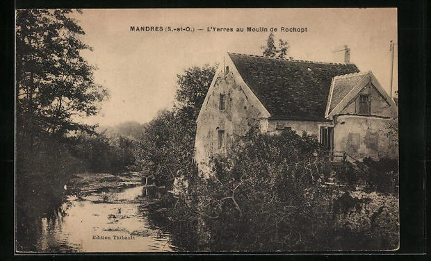 CPA Mandres, l´Yerres au Moulin de Rochopt