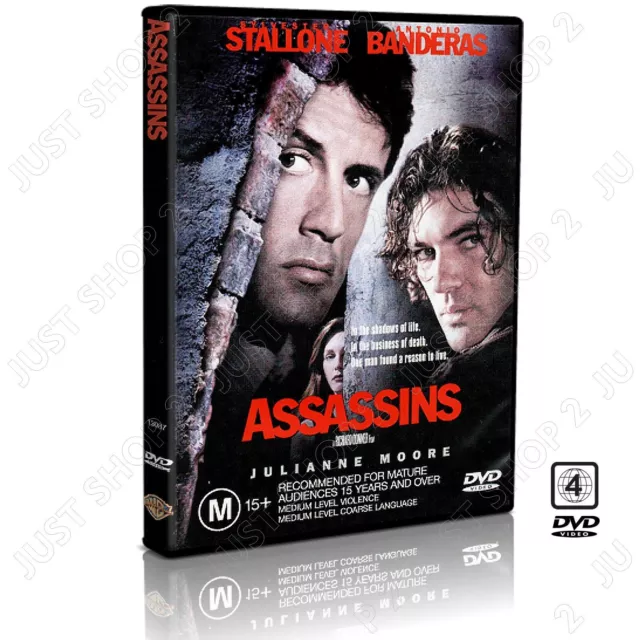 ASSASSINS DVD : Sylvester Stallone Antonio Banderas : Thriller Movie : Brand New