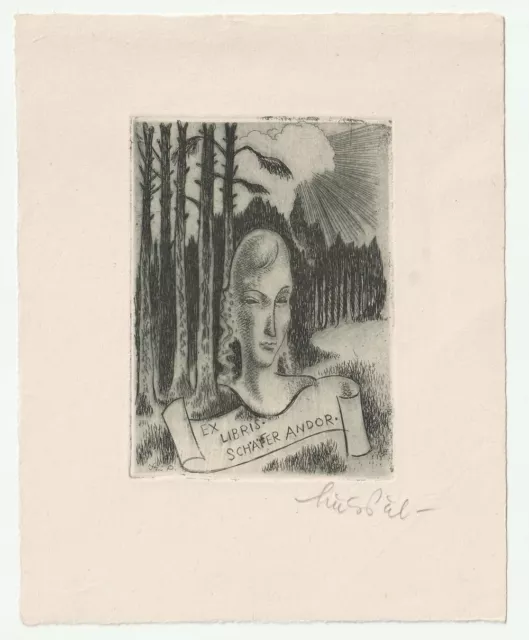 PAL SZÜCS: Exlibris für Andor Schäffer