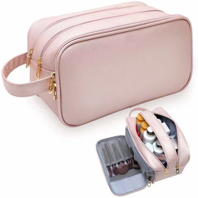 Toiletry Bag,Large Capacity Eco-leather Travel Bag for Full/Travel Size Toiletri
