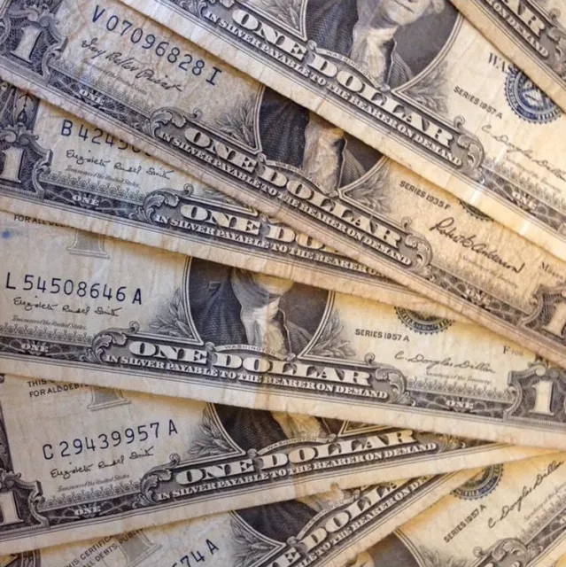 ✯1923-1957 One Dollar Note ✯ $1 Silver Certificate G-AU ✯ Bill Blue US Currency✯ 3