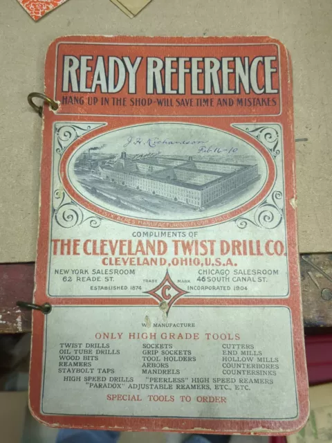 1904 MACHINISTS READY REFERENCE The Cleveland Twist Company