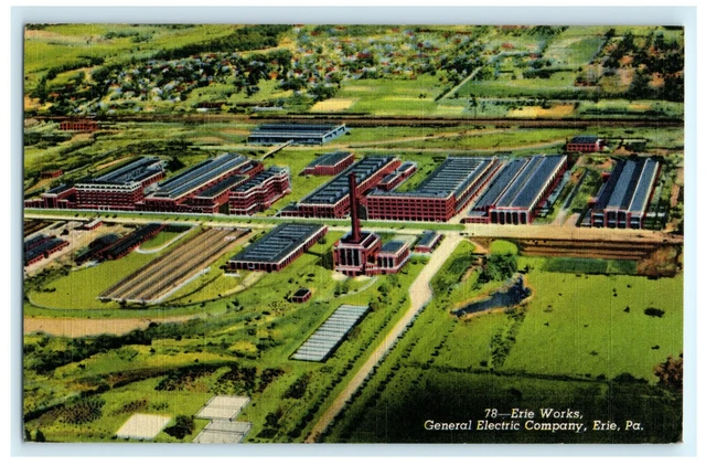 Erie Works General Electric Company Erie Pa Pennsylvania Penn Postcard (U4)