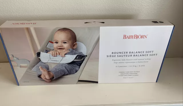 Babybjorn Bouncer Balance Soft Black/Dark Gray Jersey NEW IN BOX