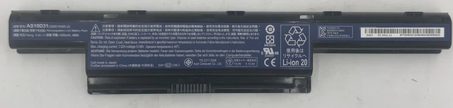 Gateway NV75S26u Laptop AS10D31 Li-Ion Battery- BT.0060.312