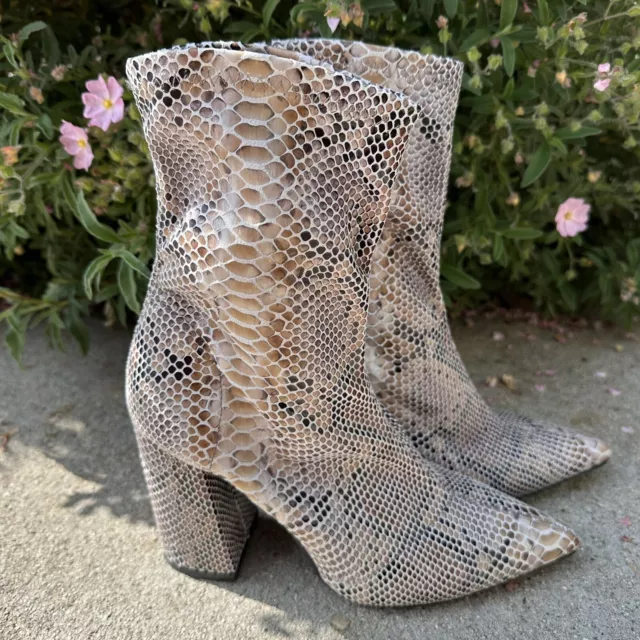 Truffle Collection –ASOS-  Block heel sock boots in snakeskin print Size US 8.5