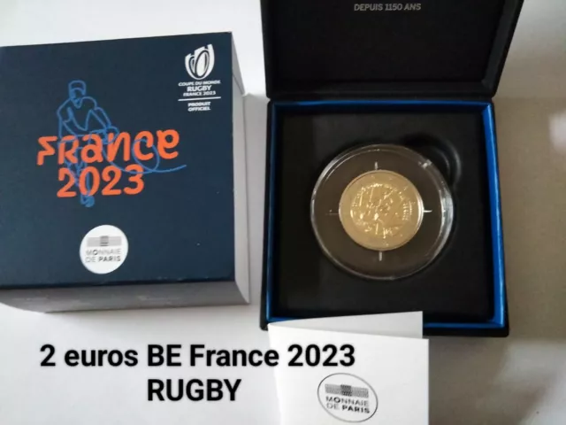 FRANCE 2023  2 Euros  Coupe Du Monde De Rugby BE Proof