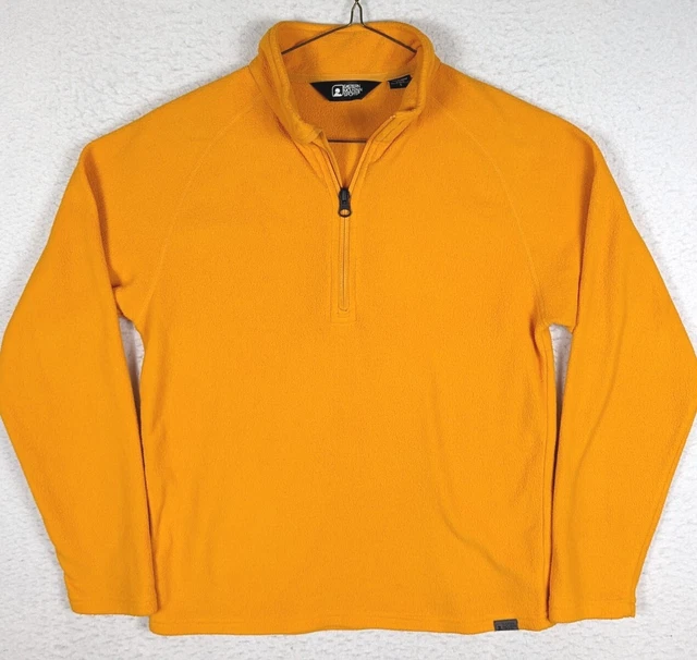 EMS EASTERN MTN SPORTS Golden Yellow 1/4 Zip Fleece Pullover SWEATER Youth Large