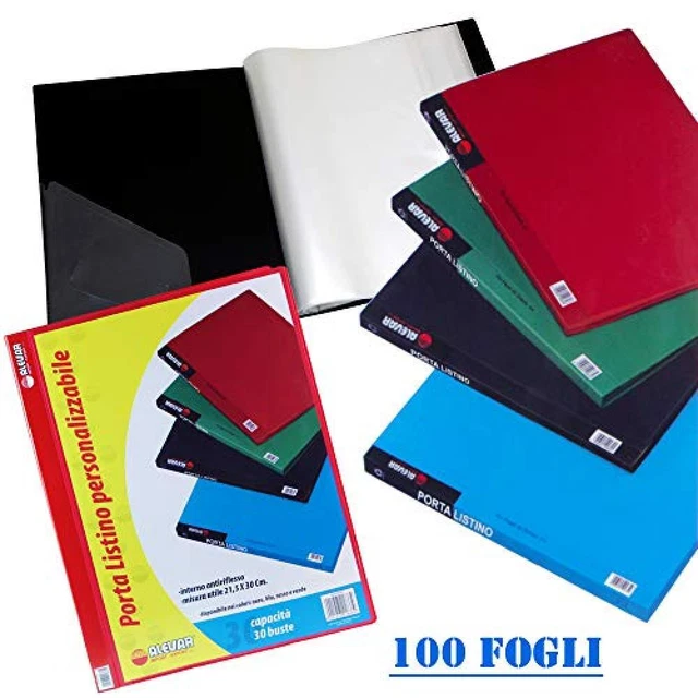 (TG. 100 Buste) Portalistino 100 Buste A4 Blu - NUOVO