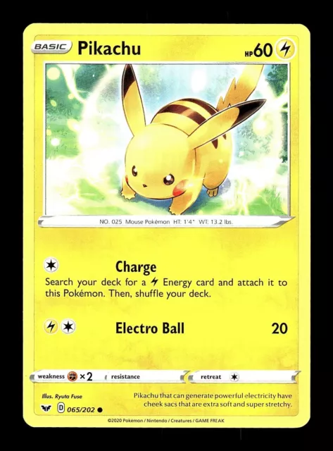 Pokemon Sword & Shield Evolution Set - Raichu & Pikachu - 066/202 - Rare 2  Card Lot