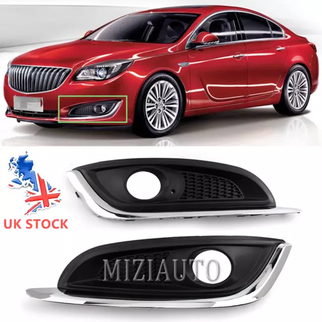 2x Front Bumper Fog Light Lamp Cover Grille For Opel Vauxhall Insignia 13-17 UK