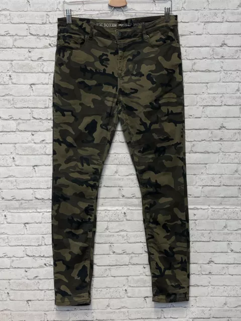 Joe Boxer Push-Up Skinny Jeans Teens Juniors Size 11 Camouflage Mid Rise Stretch