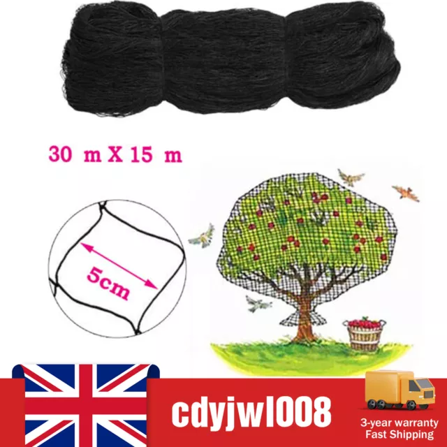 100X50ft Heavy Duty Net Nylon Anti Bird Netting Garden Net Plants Fruits Mesh