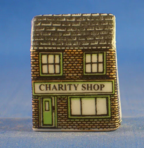 Birchcroft Miniature House Shaped Thimble -- Charity Shop