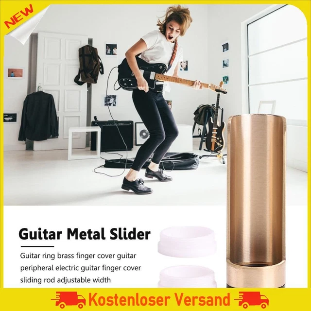 Metal Guitar Slide Bar Finger Sleeve Smooth Slides for Ukulele String Instrument