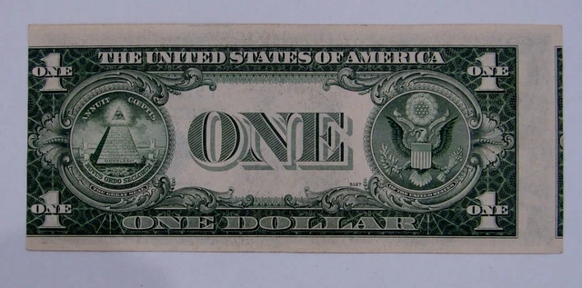 1935 D - $1 Silver Certificate - Reverse Printing Off-Center - Error - Crisp XF+