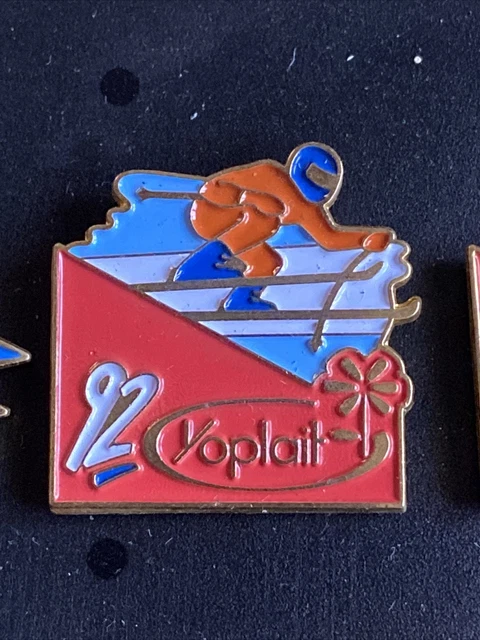 Pin's Yoplait – Jeux Olympiques Albertville 1992 – Thème Ski – Collection Vintage