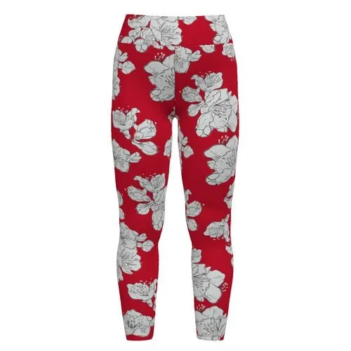 Tween Lularoe Leggings  Valentine's Day Amore Tropical Floral on Red Size 00-0